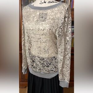 Runway Ralph Lauren black label Devin Lace top . Sz 8.